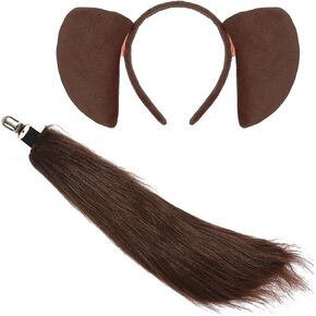 LA CARRIE Dog Ears and Tail Set for Women Halloween Costume Party Cosplay Animal accessories