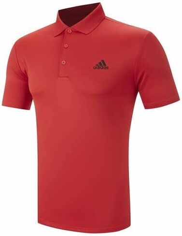 adidas Men's Primegreen Performance Golf Polo (as1, Alpha, xx_l, Regular, Regular) Red in Saudi Arabia