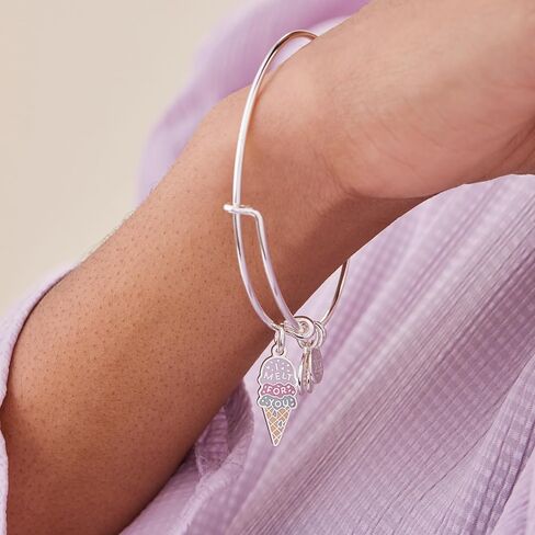 سوار Alex and Ani I Melt For You فضي مقاس واحد in Saudi Arabia