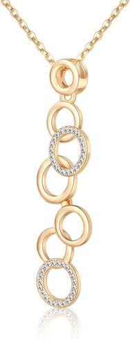 كروكيل عقد اوليمبيكس مطلي بالذهب عيار 18 قيراط من فيل سو كول مصنوع من الكريستال النمساوي - 5061040 in Kuwait