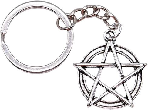 Pentagram Keychain, Pentacle Keyring, Protection Charm, Wiccan Gift, Halloween Keychain, Witchy Gift, Pentagram Keyring, Pentacle Keychain in Saudi Arabia