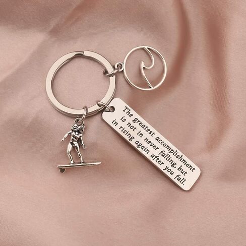 FUSTMW Surfer Gifts Surfing Keychain Inspirational Surfing Lover Gift Ocean Waves Charm in Saudi Arabia