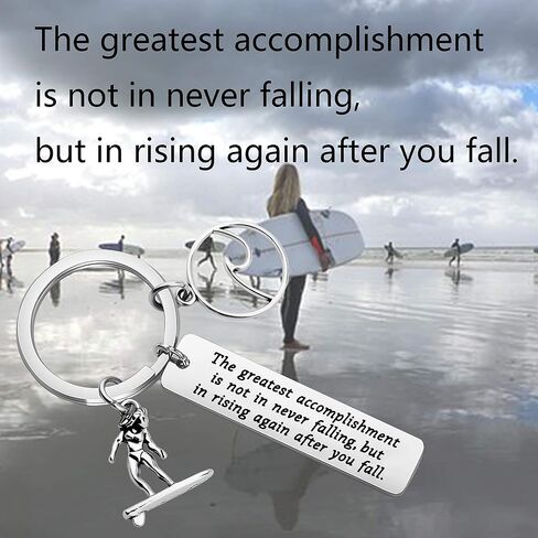 FUSTMW Surfer Gifts Surfing Keychain Inspirational Surfing Lover Gift Ocean Waves Charm in Saudi Arabia