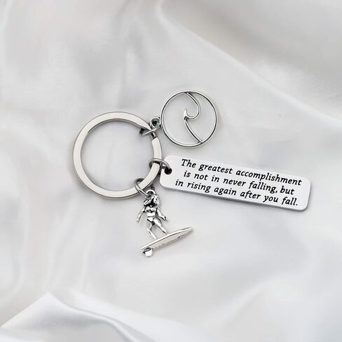 FUSTMW Surfer Gifts Surfing Keychain Inspirational Surfing Lover Gift Ocean Waves Charm in Saudi Arabia