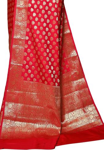 Naveera Sarees for Women Banarasi Katan Silk Indian Sari | Diwali Wedding Gift Woven Saree & Unstitched Blouse in Saudi Arabia