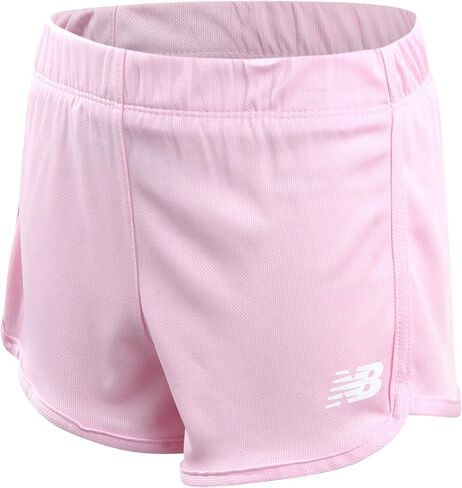 New Balance Girls' Active Shorts - 2 Piece Athletic Performance Mesh Running Shorts - Dolphin Gym Shorts for Girls (8-16) in Saudi Arabia