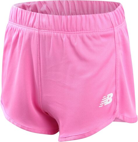 New Balance Girls' Active Shorts - 2 Piece Athletic Performance Mesh Running Shorts - Dolphin Gym Shorts for Girls (8-16) in Saudi Arabia