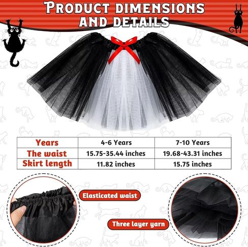 مجموعة زي القطة 8 قطع من QZYL، زي قبعة القطة التنكرية مع عصابة رأس رأس القطة وتنورة توتو وقفازات جوارب وربطة عنق على شكل ذيل القطة in Kuwait