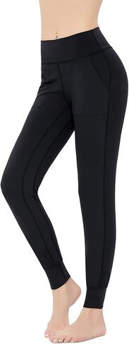 Starlemon Joggers for Women with Pockets, High Waist Yoga Active Sweatpants Sports Workout Training Running Womens Lounge Pants M, Black in Kuwait