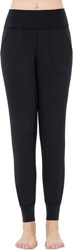 Starlemon Joggers for Women with Pockets, High Waist Yoga Active Sweatpants Sports Workout Training Running Womens Lounge Pants M, Black in Kuwait