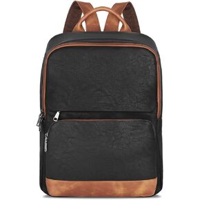 Leather Backpack for Women, Vintage 15.6 inch Laptop Backpack Purse for Women, College Casual Backpack Ladies Computer Backpack for Travel Business Work Mocha Brown