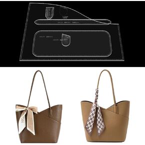 Handbag Acrylic Template for Women's,Leather Pattern Acrylic Leather Pattern Leather Templates for Tote Bag Commuter Bag (AAB-878)