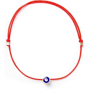 Dainty Enamel Evil Eye Bracelet - Friendship Bracelet - String Evil Eye Jewelry Mexican Bracelet Mal De Ojo Turco - Protection Bracelet - Luck Amulet for Women, Men, Family & Friends