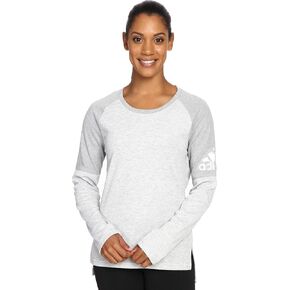 تي شيرت نسائي من Adidas Performance Cover-Up رمادي متوسط ​​منقط/MGH رمادي سادة/فضي غير لامع مقاس XL in Saudi Arabia