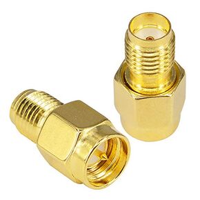 Kaunosta RF Coax Connector SMA Male to SMA Female Adapter SMA Male Female Cable Connector for Radios WiFi Antenna Extension Cable 2PCS