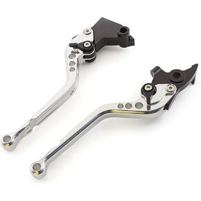 CNC Clutch Brake Levers Fit for RE Classic 350 350cc Meteor 2021-2022, Super Meteor 650 2023, Hunter 350 HNTR 2022-2024 Silver Long