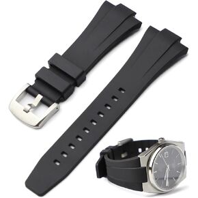 FKM Fluororubber Quick Release Rubber Watch band for Tissot PRX Watch 40mm 35mm Series,Replacement Watch Strap for Tissot PRX Powermatic 80,11mm 12mm Bracelet for Tissot PRX Series Watch 35mm 40mm Men Women Watchband