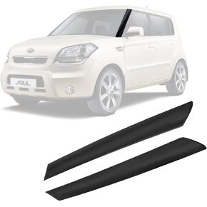 Windshield A-Pillar Trim Molding Set, Compatible with Kia Soul 2010 2011 2012 2013, Front Outer Right Passenger & Left Driver 861702K500 861802K500 86180-2K500 86170-2K500 Window Outside Accessories