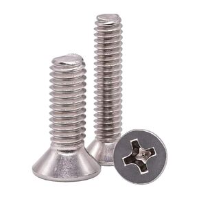 15 Pcs M5-0.8x80mm Flat Head Machine Screws, Phillips Cross Screw, Phillips Drive，304 Stainless Steel, Fasteners Bolts，Countersunk Machine Screws