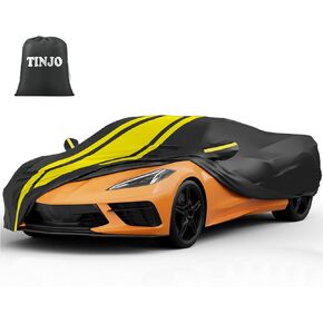 Car Cover Custom Fit for 2020-2023 Chevy Corvette C8, 6 Layers Car Cover Indoor/Outdoor for C8 Corvette Waterproof All Weather DustProof Rain Sun UV Protection for Automobiles, with Straps,Storage Bag
