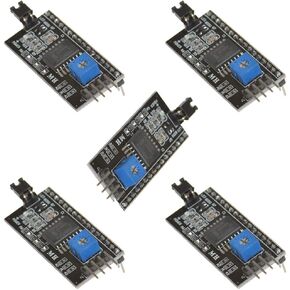 5PCS IIC I2C Serial Interface Board LCD1602 LCD2004 Blue Backlight LCD Display Adapter Plate PCF8574 Expansion Board for Arduino UNO R3 MEGA DIY Kit