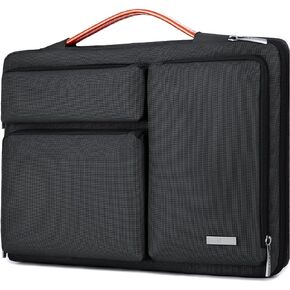 Lacdo 360° Protective Laptop Sleeve Case Computer Bag for 15.6 Inch Acer Aspire, Predator, Inspiron, ASUS ZenBook 15 VivoBook, HP Pavilion, IdeaPad 330, ThinkPad E590 Chromebook Water Repellent, Black