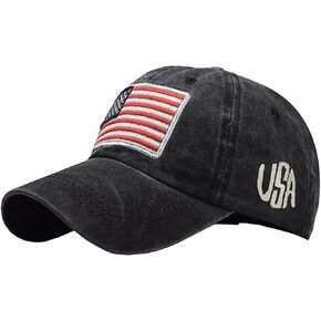 Adjustable Baseball Cap American Flag Hat Headdress Outdoor Sports Cap Peaked Cap Cotton