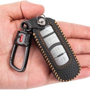 for Mazda Key Fob Cover Keychain Leather Car Smart Key Case Remote Protector Holder Compatible with 2009-2019 Mazda 3 6 5 2 CX5 CX9 CX7 Miata MX5 CX3