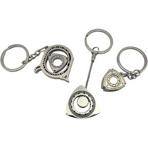 3-Pack Mazda Keychain Rotary Wankel Keychain Gift Set - Metal Key Chain Fob RX-7 RX-8 RX-6 Mazdaspeed