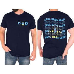 Dad Shirt Men Cool Dads Club T-Shirt Fathers Day Shirt Personalized Dog Lover Shirt Daddy Birthday Gift Tops