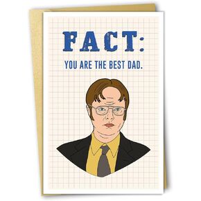 OJsensai Happy Fathers Day Card, Dwight Father’s Day Card from Son Daughter, The Office Fathers Day Card