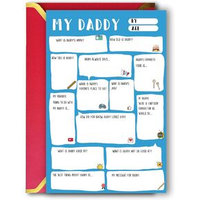 بطاقة يوم الأب من Ziwenhu Daddy، هدية مضحكة لعيد الأب، هدية للأب من ابنته وابنته، أفكار هدايا عيد الأب، ملء بطاقة تذكار الفراغات......