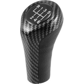 X AUTOHAUX 6 Speed Manual Gear Stick Shift Knob Transmission Gear Lever Stick Shifter Handle Carbon Fiber Pattern for BMW 1 3 5 6 Series E30 E32 E34 25117566267