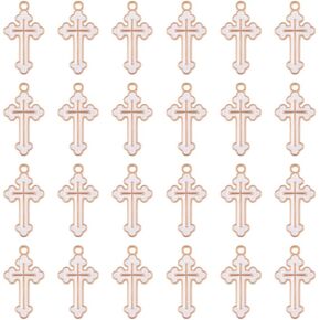 Enamel Cross Alloy Charms Crucifix Cross Metal Pendants for DIY Earring Bracelet Necklace Key Chain Jewelry Making Crafts