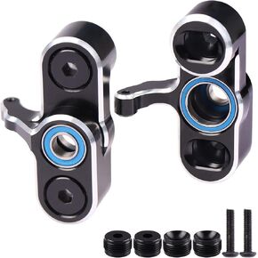 2-Pack Front Steering Knuckles Caster Blocks C-Hubs w/Bearings Upgrade Parts for Arrma RC 1/8 Typhon Talion 1/7 Felony Mojave Limitless Car, Replace AR330187 (Red)