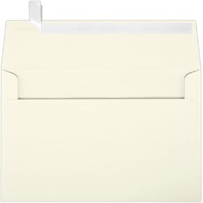 LUXPaper A9 Invitation Envelopes | Peel & Press | 5 3/4" x 8 3/4" | Natural | 80lb. Text | 30% Recycled | 50 Qty