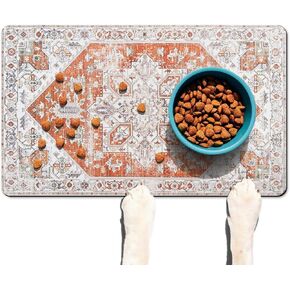 Dog Food Mats for Floors, Absorbent Quick Dry Pet Cat Food Mat, Dog Bowl Mats for Food and Water Dispenser Mat, Eco-Friendly Dog Accessories Pet Supplies 12"x20"