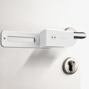 Childproof Door Lever Lock, ILIVABLE Door Handle Lock for Kids Safety. Can Open the Door from the other side, 3M Adhesive or Screws (Right Hand Style, 1 Pack)