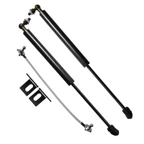 TSUBASA Lift Supports Struts for Nissan Rogue X-Trail T33 2020-2024 Front Bonnet Hood Modify Carbon Fiber Gas Charged Shock Dampers Spring Bar (2 PCS) (Black Carbon Fiber)
