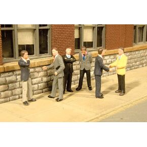 Bachmann Industries Miniature HO Scale Figures Businessmen Train (6 Piece)