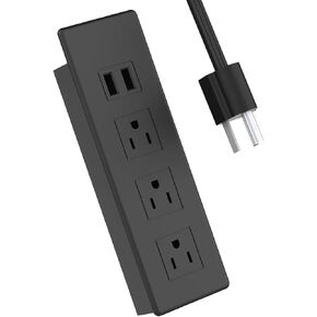 شريط طاقة مجوف مع منفذي USB-A، منفذ شحن مجوف، طاقة سطح مكتب مثبتة مع ثلاثة منافذ، منفذا USB (10 وات/2 أمبير)، منفذ مكتب لخزانة الطاولة وطاولة المؤتمرات in Kuwait