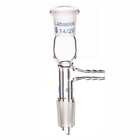 Glass Vacuum Take Off Adapter, Straight, Short Stem with 24/40 Joints