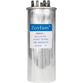 مكثف تيار متردد 50/5 فائق التوهج 50+5 MFD ±5% 370 فولت أو 440 فولت CBB65 مكثف تشغيل مزدوج دائري لتشغيل محرك التيار المتردد، مكيف الهواء، مضخة الحرارة، مروحة التيار المتردد، مضخة الهواء، التدفئة والتهوية وتكييف الهواء (HVAC) in Kuwait