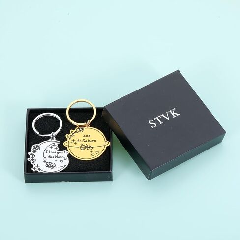 Anniversary Valentines Day Gifts for Boyfriend Girlfriend Him Her Couples Gift Ideas for Husband Wife Matching Couples Stuff I Love You to the Moon and To Saturn Keychains Christmas Birthday Gift Idea in Saudi Arabia