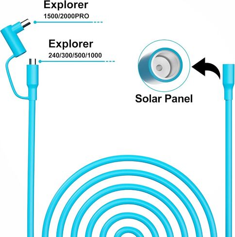 8mm Extension Cable ，DC7909 Solar Panel Cable with DC8020 Compatible with for GZ Yeti Aker Jackery Solar Generator Portable Power Station and Solar Panels Portable 14AWG in Saudi Arabia