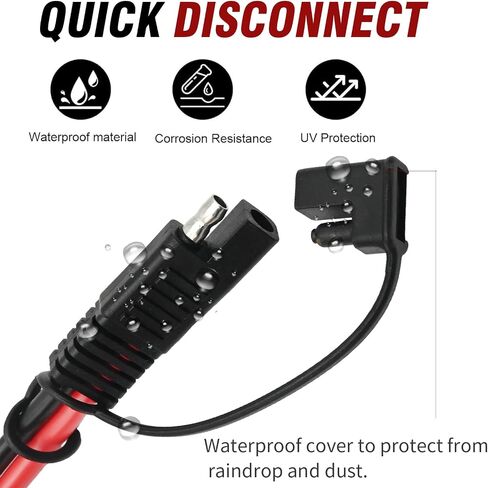 DC 8mm Female to SAE Connector Adapter 10AWG Cable Wire for Solar Panel Solar Plug Power Pack Portable Power Station in Saudi Arabia