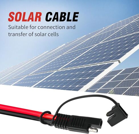DC 8mm Female to SAE Connector Adapter 10AWG Cable Wire for Solar Panel Solar Plug Power Pack Portable Power Station in Saudi Arabia