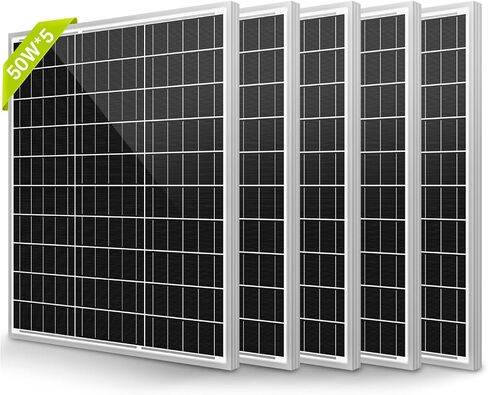 Newpowa 50W Solar Panel 50W(Watts) 12V(Volts) Monocrystalline PV Module High-Efficiency Battery Maintainer Power for Battery Charging of Boat RV Camper SUV and Other Off-Grid Applications in Saudi Arabia