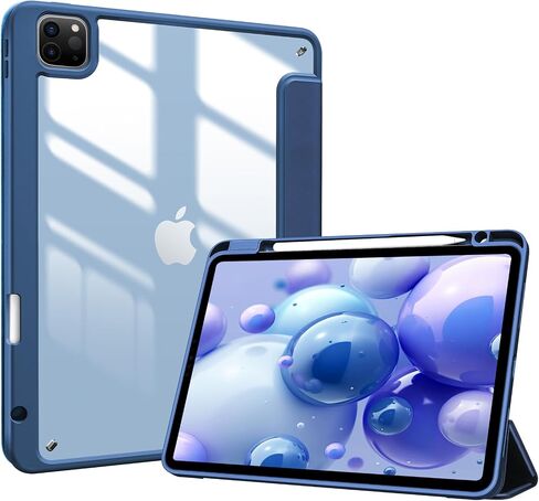 حافظة ProCase الذكية لجهاز iPad Pro 11 بوصة 2022/2021/2020/2018، غطاء خلفي صلب رفيع لجهاز iPad Pro 11 الجيل الرابع 2022 / الجيل الثالث 2021/ الجيل الثاني 2020 / الجيل الأول 2018 - كحلي in Saudi Arabia