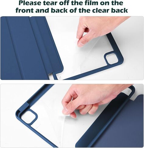 حافظة ProCase الذكية لجهاز iPad Pro 11 بوصة 2022/2021/2020/2018، غطاء خلفي صلب رفيع لجهاز iPad Pro 11 الجيل الرابع 2022 / الجيل الثالث 2021/ الجيل الثاني 2020 / الجيل الأول 2018 - كحلي in Saudi Arabia
